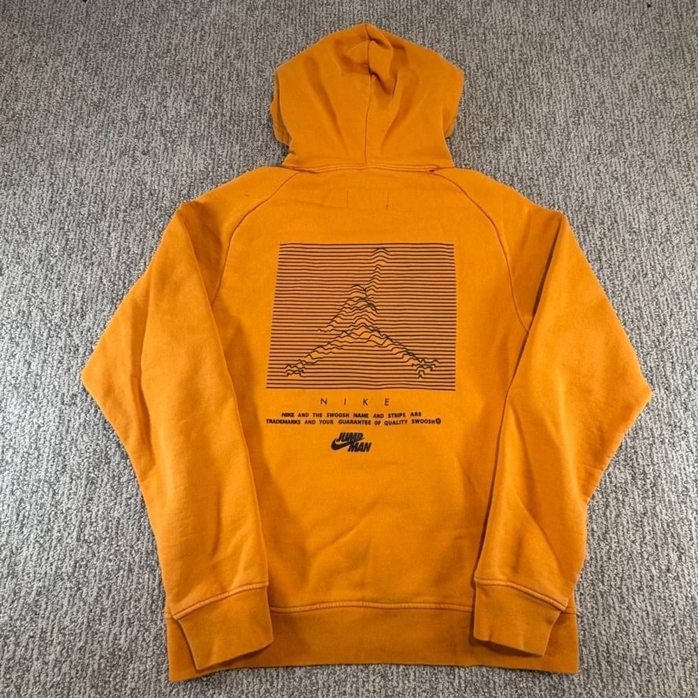 Jordan Hoodie Mens Small‎ Orange Jumpman Graphic Pullover DJ0210-738